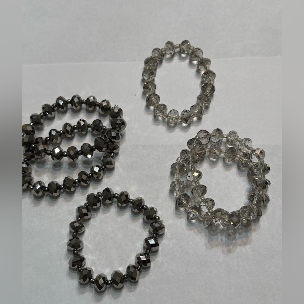 Six Stretchy Bead Bracelets